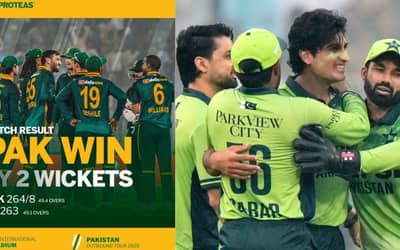 PAK vs SA 1st ODI - Pakistan Survives Thrilling South Africa Scare to Seal 2-Wicket Win in 1st ODI