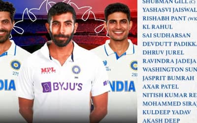 India Test Squad OUT: Gill Captain, Pant Vice Captain - Jadeja, Bumrah, Kuldeep All Included