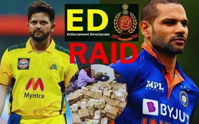 ED Raid: Suresh Raina & Shikhar Dhawan’s ₹11.14 Crore Assets Attached in ₹1,000 Crore Betting Scam Investigation