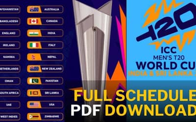 T20 World Cup 2026 Schedule PDF - Free Download (All Matches)