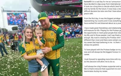 Heinrich Klaasen, the nightmare for bowlers in T20 Cricket announces his retirement from all formats of the game