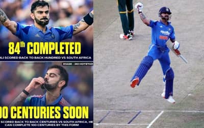 Century number 84! Virat Kohli Smashes 2nd Straight ODI Ton vs South Africa, Moves Closer to Sachin Tendulkar's 100-Century Record