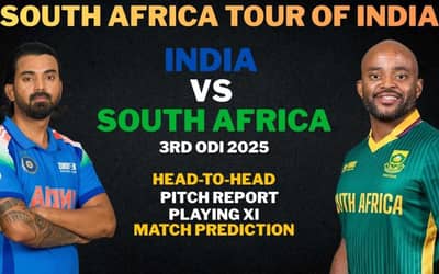 IND vs SA Head to Head, Playing XI, Players List, Match Prediction, Pitch Report | India vs South Africa 3rd ODI 2025