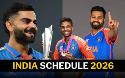 India Schedule 2026: All Match List, T20 World Cup, Asian Games, World Test Championship (WTC)