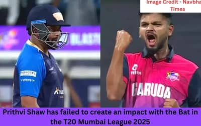 T20 Mumbai 2025: Unsold in IPL, returns to the field after 6 months, Prithvi Shaw's innings ended in 4 balls