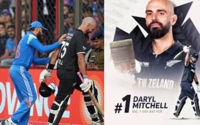 NEW WORLD NO. 1: Daryl Mitchell Dethrones Virat Kohli to Top ICC ODI Batting Rankings