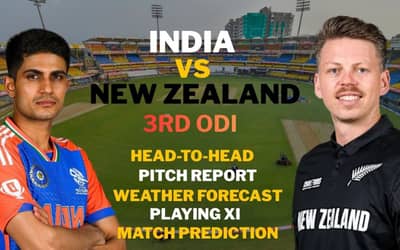 IND vs NZ 3rd ODI: Playing XI, Head-to-Head, Weather Forecast, Pitch Report & Live Streaming Details