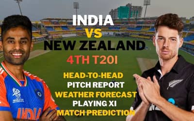 IND vs NZ 4th T20I: Playing XI, Head-to-Head, Weather Forecast, Pitch Report & Live Streaming Details