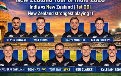 New Zealand Tour of India 2026: NZ XI for 1st ODI in Vadodara | New Zealand  Playing 11 vs India