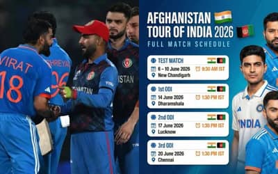 Afghanistan Tour of India 2026: Full Test & ODI Schedule, Dates, Match Timing & Venues Revealed