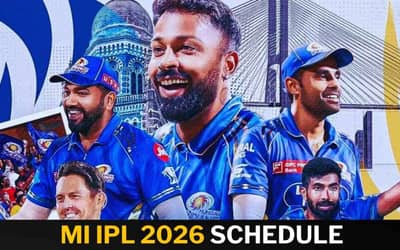MI Schedule 2026: Mumbai Indians Full Fixtures, Squad & Key Matches | IPL 2026