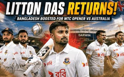 Litton Das Returns as Bangladesh Name Squad for WTC 2025-27 Series Opener Against Australia in Darwin
