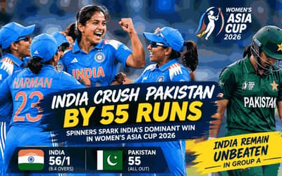 India vs Pakistan Women’s Asia Cup 2026: India’s Spinners Bowl Pakistan Out for Historic Lowest-Ever 55