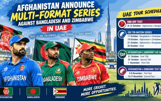 Afghanistan Announce Massive Multi-Format Series Against Bangladesh and Zimbabwe in UAE | Full Schedule