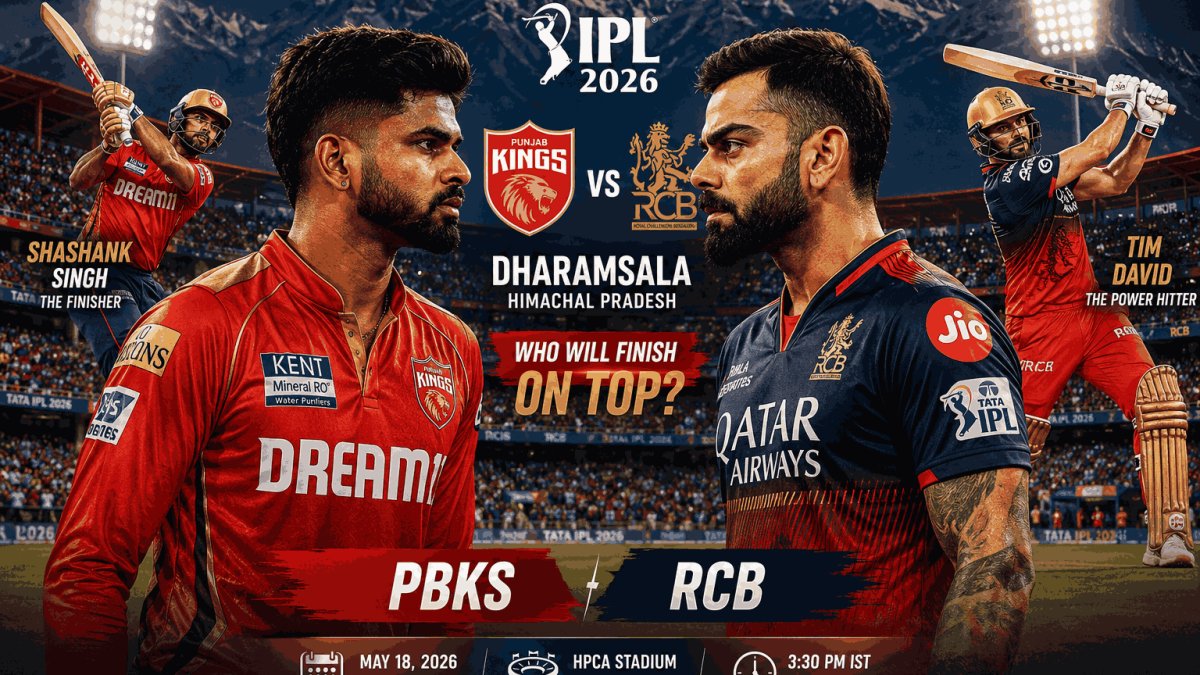 IPL 2026: RCB Aim for Playoff Spot on top of the table While PBKS Battle for Survival