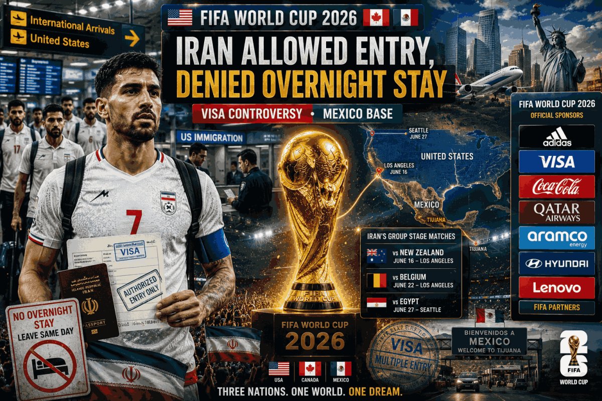 FIFA World Cup 2026: Iran Allowed Entry but Denied Overnight Stay in United States; Sponsors Set to Cash In on Football’s Biggest Stage