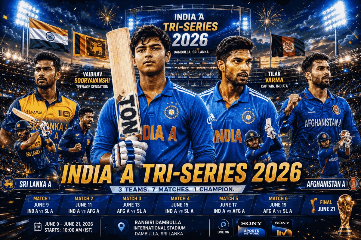 Vaibhav Sooryavanshi Set for India A Tri-Series 2026: Full Schedule, Squads and Live Streaming Details